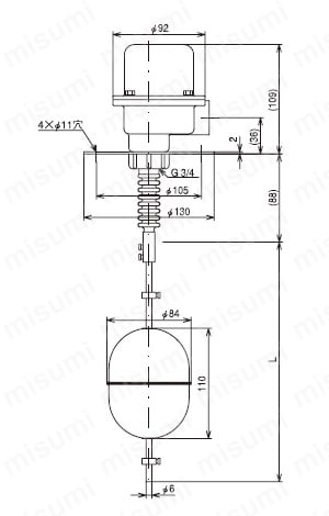 フロート式レベルセンサ FS-2S 製品特長・仕様