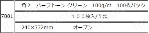 ハーフトーン封筒 角2 グリーン 100枚×5 Lシーム | 高春堂 | MISUMI