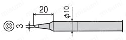 替こて先 CXR-60/CXR-80用  CXR-80RT-3C 外形図