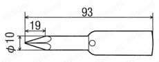 替こて先 BN-100T 外形図
