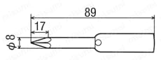 替こて先 BN-60/80T 外形図