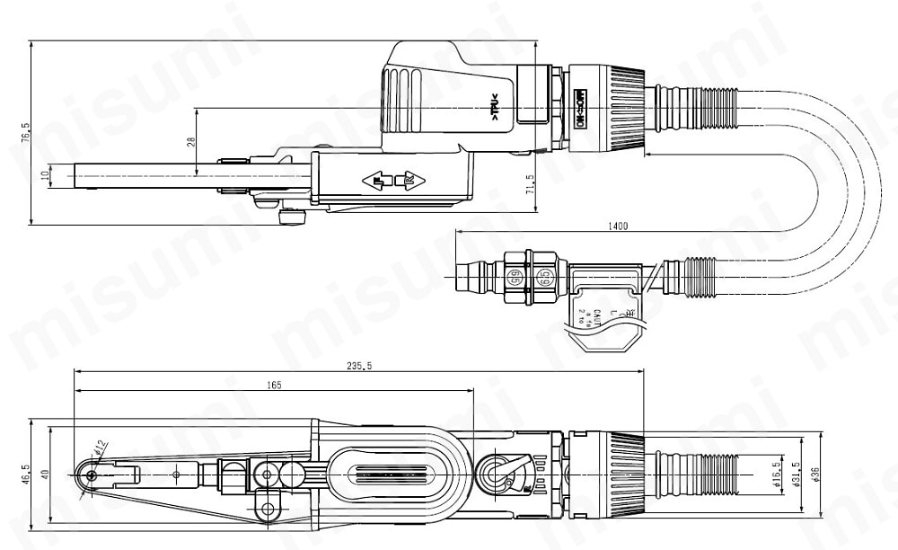 BB-10B 空気式ベルトサンダ ベビーベルトン（R） 日東工器 ミスミ 4992338673666