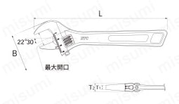 モンキレンチ300mm 外形図