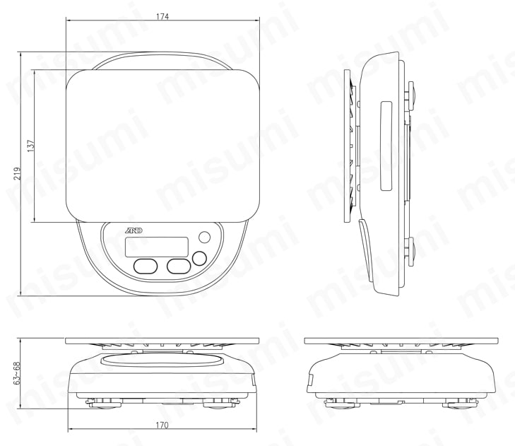 Amazon.co.jp: A&D 防塵・防水デジタルはかり HL-300WP ≪ひょう