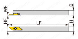 自動盤用突切りバイト JSXXR/L 外形図-2