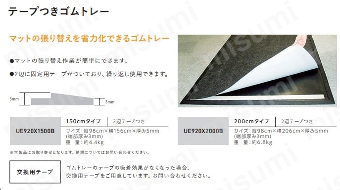 プロマット用テープつきゴムトレー UE920Xシリーズ アズワン MISUMI(ミスミ)
