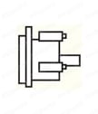 微圧計 GL10,GL15,GL20,GL21,GL25,GL26 D枠取付金具図-1