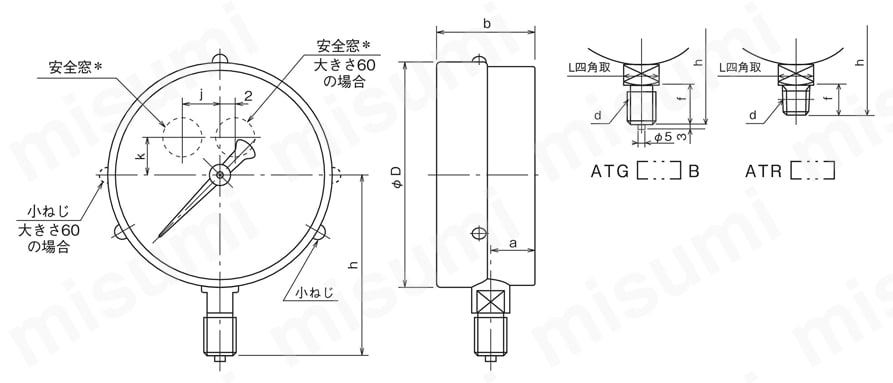 普通形圧力計(Φ150) AG10-133×0.3MPa その他DIY、業務、産業用品