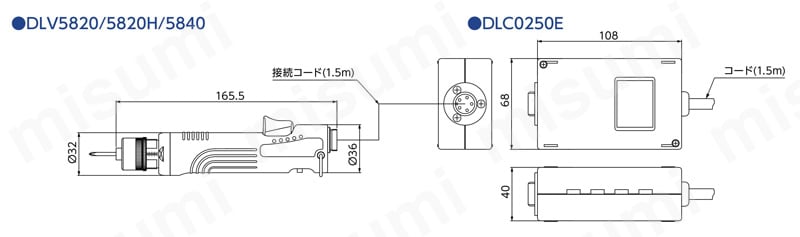 DLC0250E | 極小小ねじ用電動ドライバ・コントローラ DLV5800シリーズ