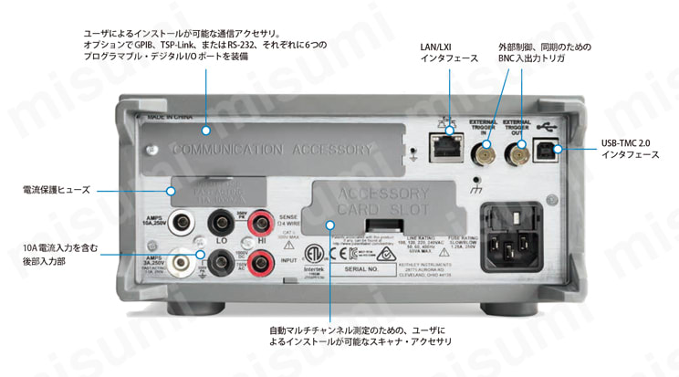 DMM6500型　6.5桁タッチスクリーン式マルチメータ 製品仕様02