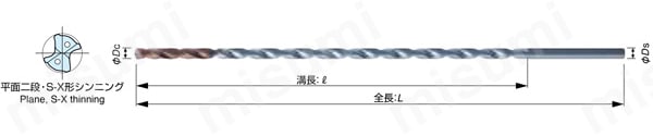 超硬OHノンステップボーラー25D 25WHNSB□□□□-TH 外形図