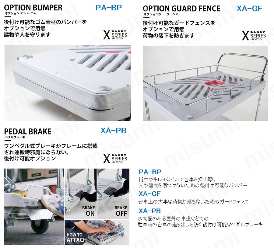 XA-PB | ダンディXシリーズ タイプXA台車用 オプション | 花岡車輌