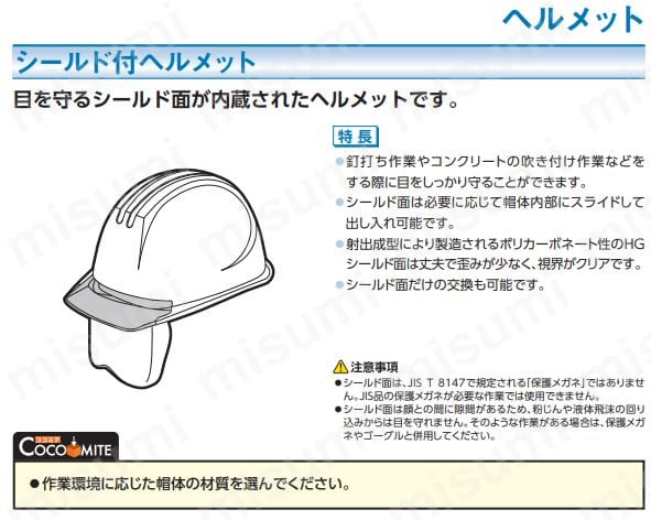 DIC 透明バイザーヘルメット(シールド面付) AA11EVO-CS KP 紺/スモーク | ＤＩＣプラスチック | MISUMI(ミスミ)