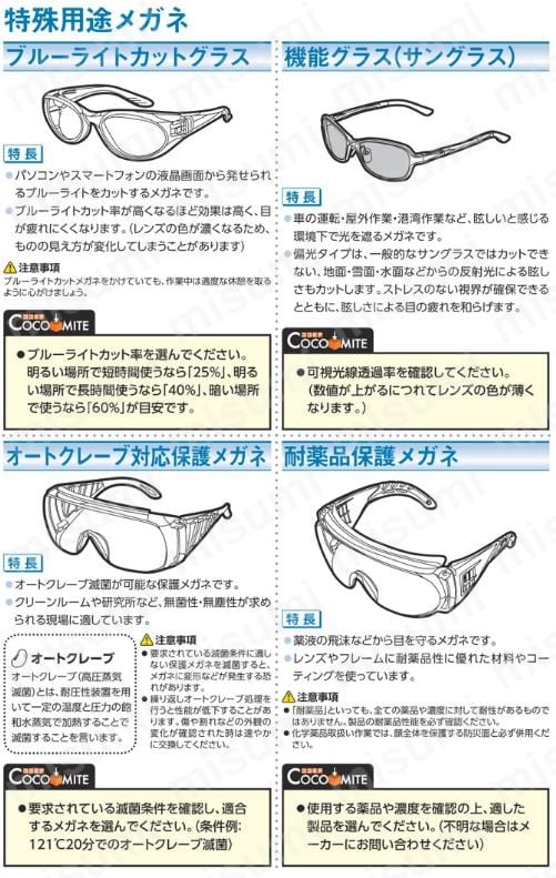 シゲマツ 保護メガネ グレー (1箱=10個入) | 重松製作所 | MISUMI(ミスミ)