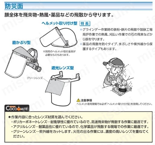 トーヨーセフティ 防災面 セフティーIR(直被型) | トーヨーセフティー