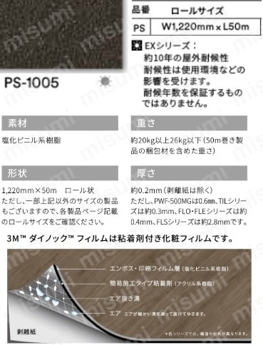 3M ダイノックフィルム PS-1005 1220mmX50m