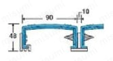 抗菌安全スノコ（組立品） 断面形状図