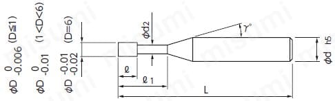銅電極加工用ロングネックスクエアエンドミル | 日進工具 | MISUMI(ミスミ)