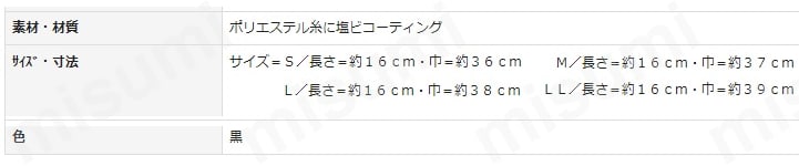 4039160110 脚絆 ML-106型 メッシュ 黒 ミドリ安全 MISUMI(ミスミ)