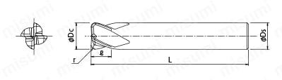 セラミックエンドミル 外周刃タイプ 4枚刃 CM-RMS | オーエスジー