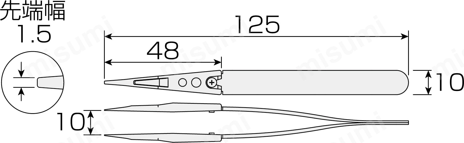 P-643-J | ESDソフトチップピンセット P-640-J/P-643-J