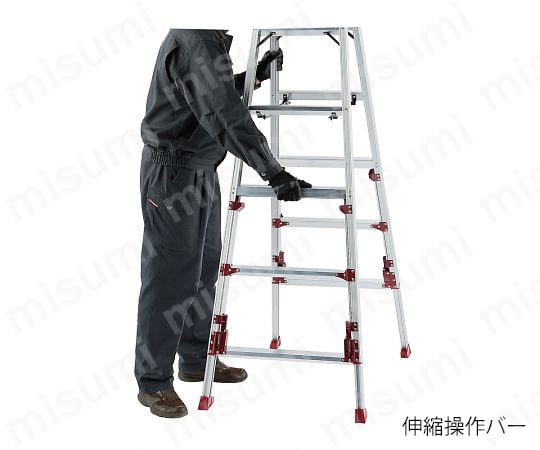 四脚アジャスト式専用脚立 SXJシリーズ　使用例1