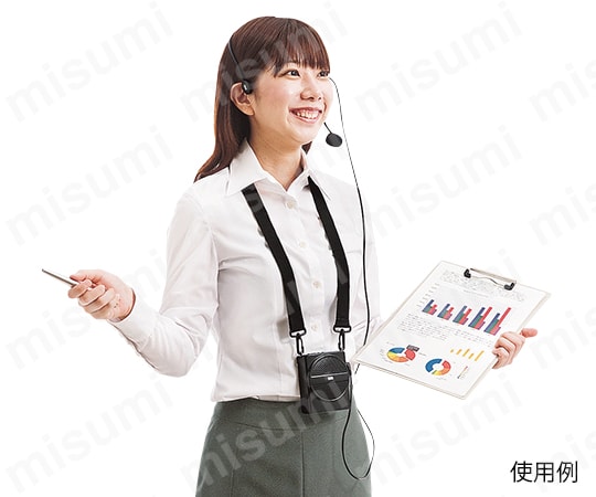 ハンズフリー拡声器　使用例