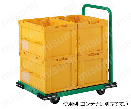折りたたみコンテナ用台車　使用例1
