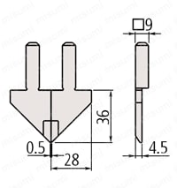 552シリーズ ABSクーラントプルーフカーボンキャリパ CFC－GU用部品 外形図1