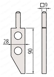 552シリーズ ABSクーラントプルーフカーボンキャリパ CFC－GU用部品 外形図5