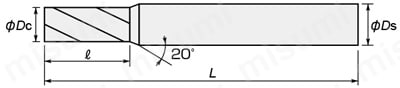 エポックSUSマルチ　ショート刃　EPSMS4□□□-PN 外形図A