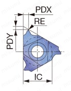 タンガロイ・CER/L用・外径ねじ切り用チップ BSPT ねじ（配管用）外形図-2