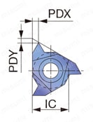 タンガロイ・CER/L用・外径ねじ切り用チップ NPTF ねじ（配管用）外形図-2