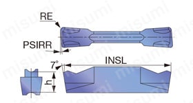 SGS6-030-AH725 | タンガロイ・JCTER/L用・溝入れ用チップ・突っ切り用