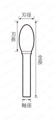 超硬バー スチールカット 外形図4