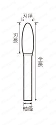 超硬バー スチールカット 外形図7