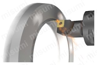 三菱マテリアル・CBN・NP-TPGB・三角形・ポジ・穴有・旋削チップ BC8220  汎用加工に