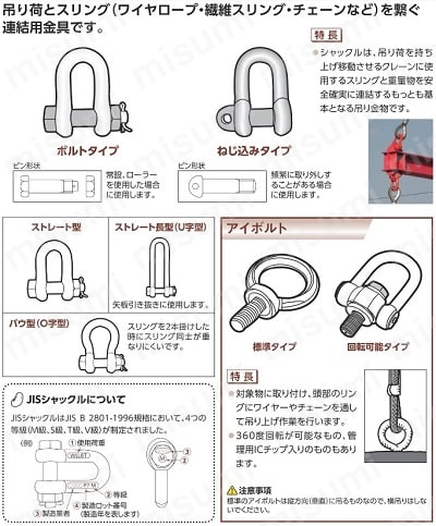 JISシャックル M級 黒 SB-26 | 大洋製器工業 | MISUMI(ミスミ) JISシャックル M級 黒 SB-26 | 大洋製器工業 | MISUMI(ミスミ)