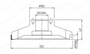 DC-S WALTER ディスクカッタシリーズ ディスクカッタＳ 外形図