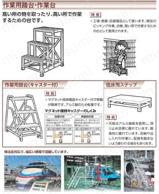 SREW-8A | 天板幅広上枠付きアルミ踏台 SREW型 | 長谷川工業 | MISUMI