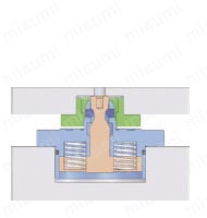 QLA19SRP1 | Q-ロックエレメント ピン（空圧式単動） | ナベヤ