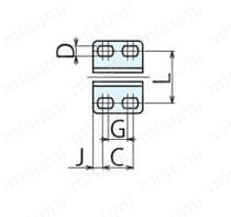 トグルダウンクランプ 6800B 外形図2