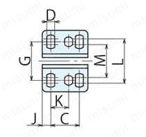 トグルダウンクランプ 6800B 外形図4