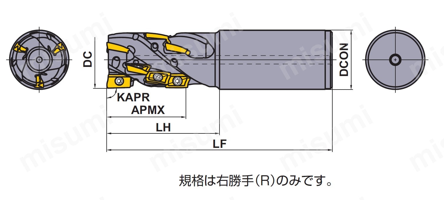 APX3KR3215SA32M046A | APX3000 深切込み用カッタ シャンクタイプ