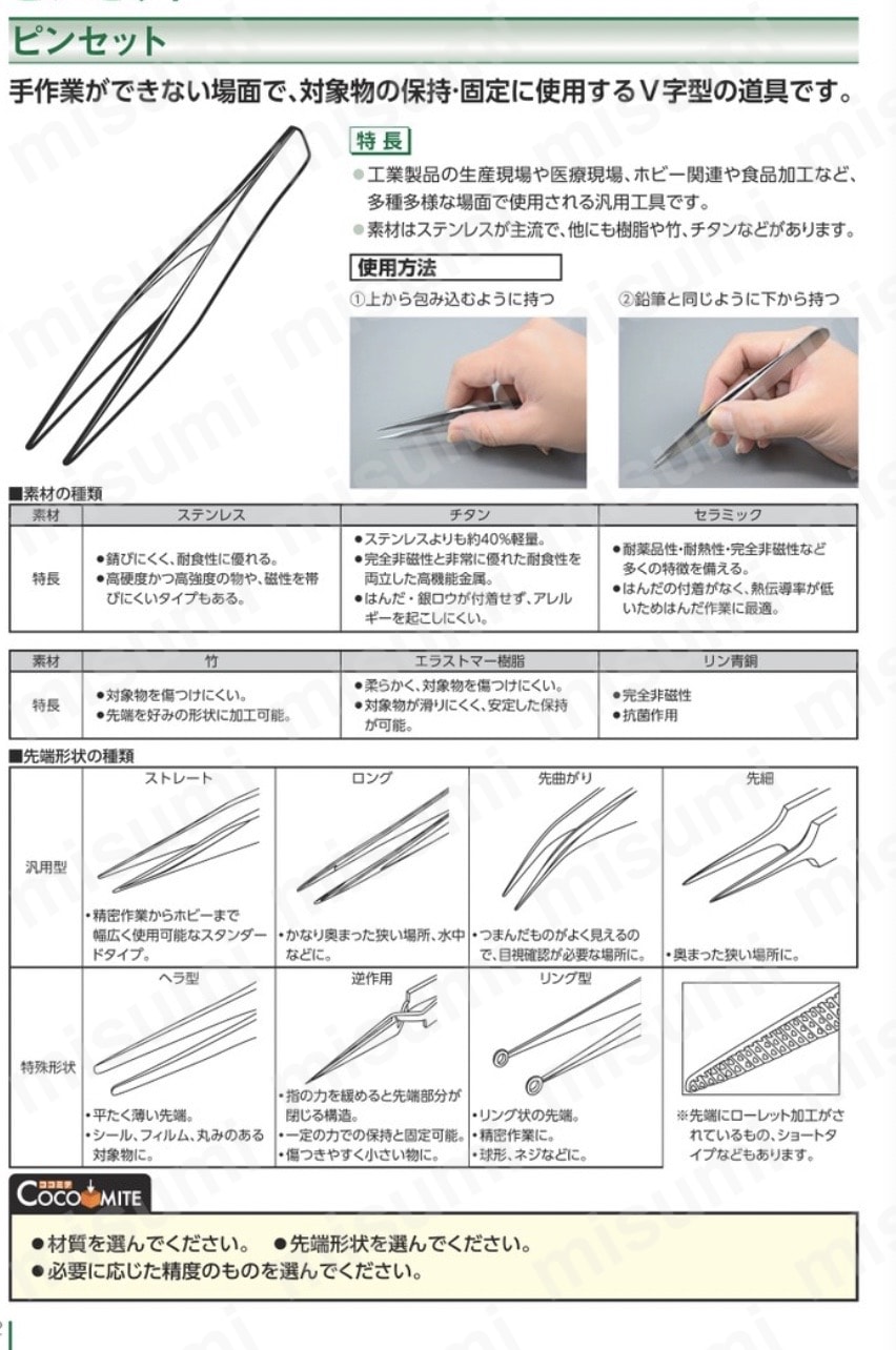 IDEAL-TEK セラミックチップピンセット 71MZ 通販【フォレスト