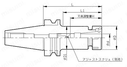 ニューベビーチャック（STシャンク） 外形図1