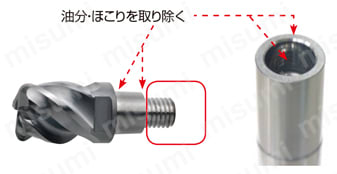 iMX-B3FV 高能率加工用3枚刃制振ボールヘッド ヘッド取付け要領-1