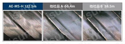 高硬度鋼用超硬エンドミル多刃ラジアスタイプショート形 AE-MS-H 外周刃の損傷状態