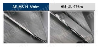 高硬度鋼用超硬エンドミル多刃ラジアスタイプショート形 AE-MS-H 外周刃の損傷状態-3