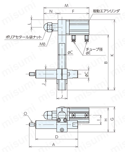 ワークプッシュ 外形図